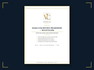 Make.com Invoice Reminders Blueprint